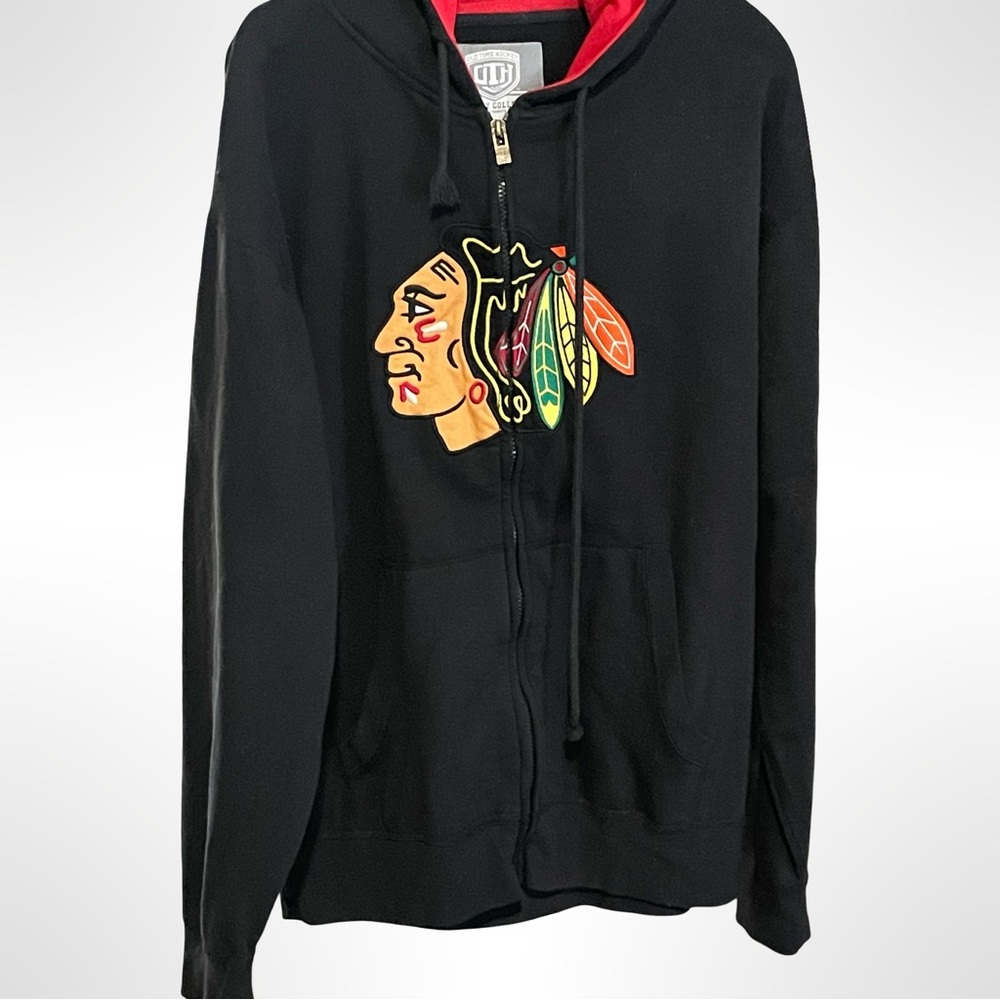 Old Time Hockey Chicago Blackhawks Hooded Jacket Men XL - Picture 2 of 6